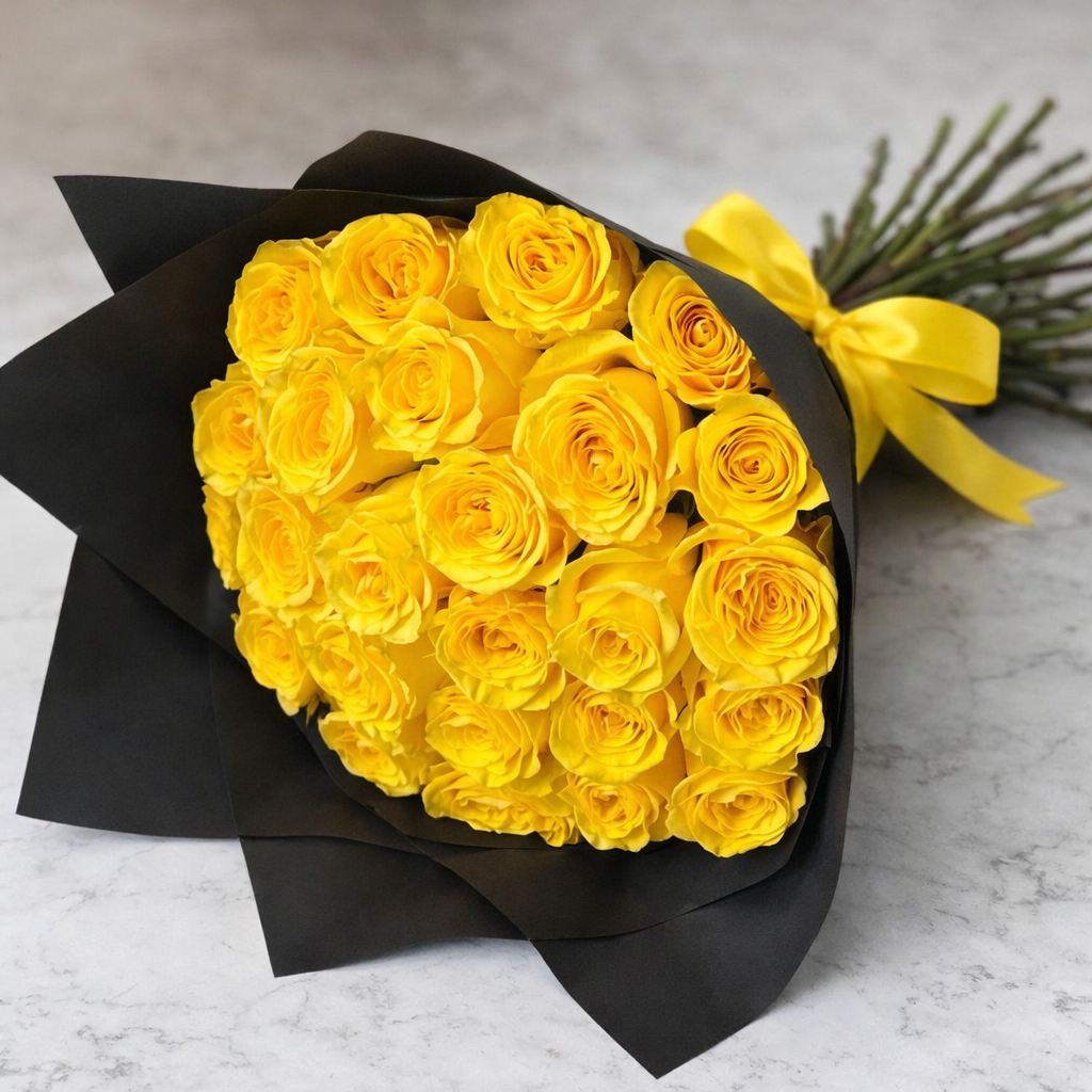 Ramo Elegante de 24 Rosas Amarillas 🌹✨