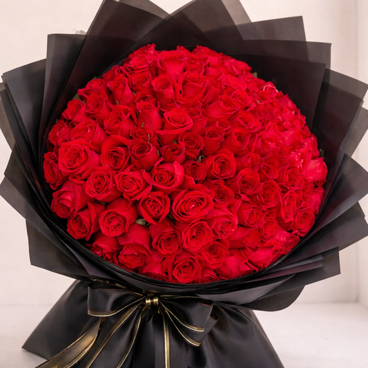Ramo Buchón de 75 Rosas – Diseño Elegante y de Lujo