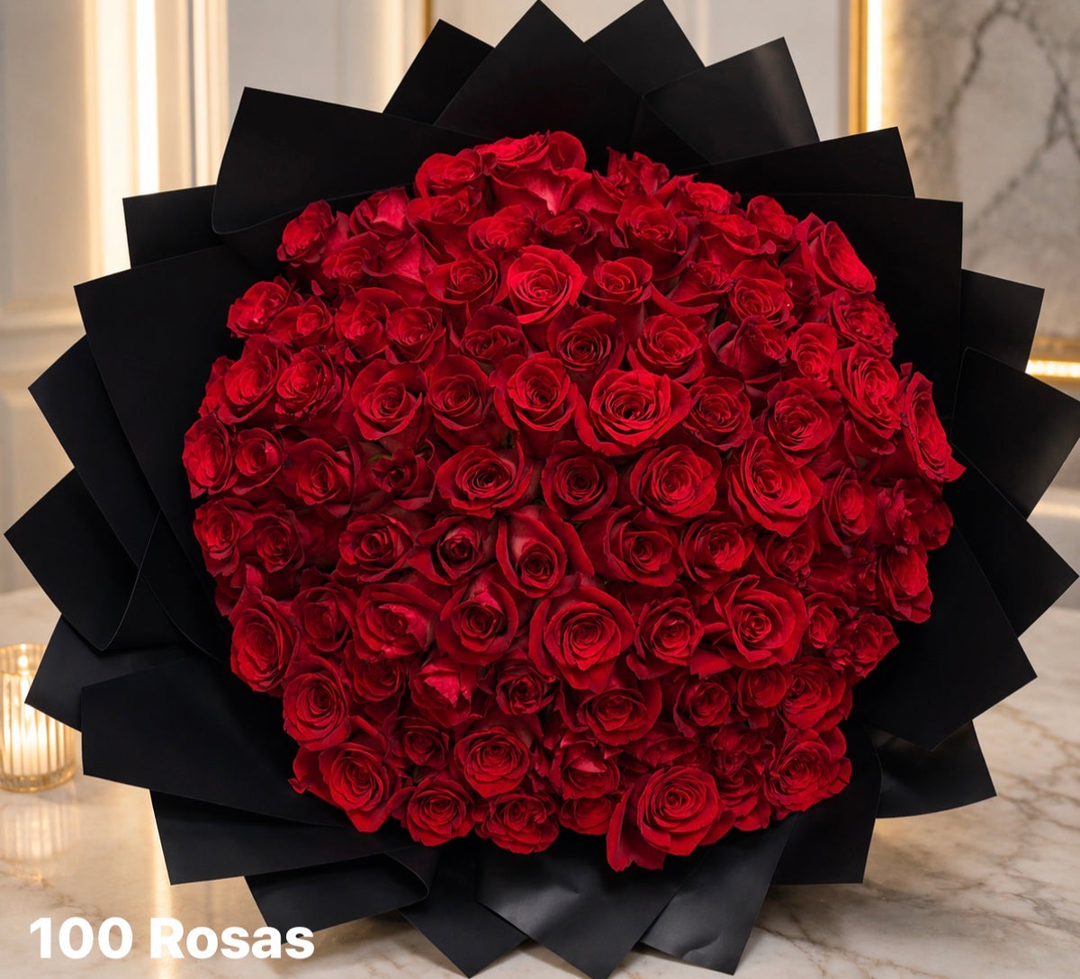 100 Rosas Rojas – Ramo Buchón Premium de Lujo ❤️✨