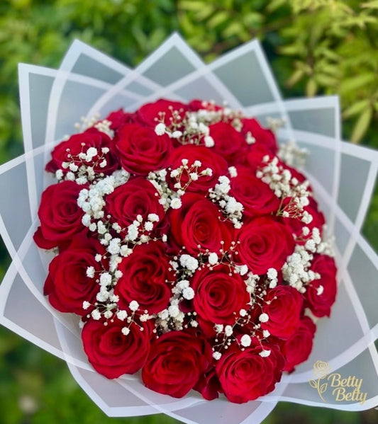 25 Rosas Rojas Elegantes – Entrega Hoy
